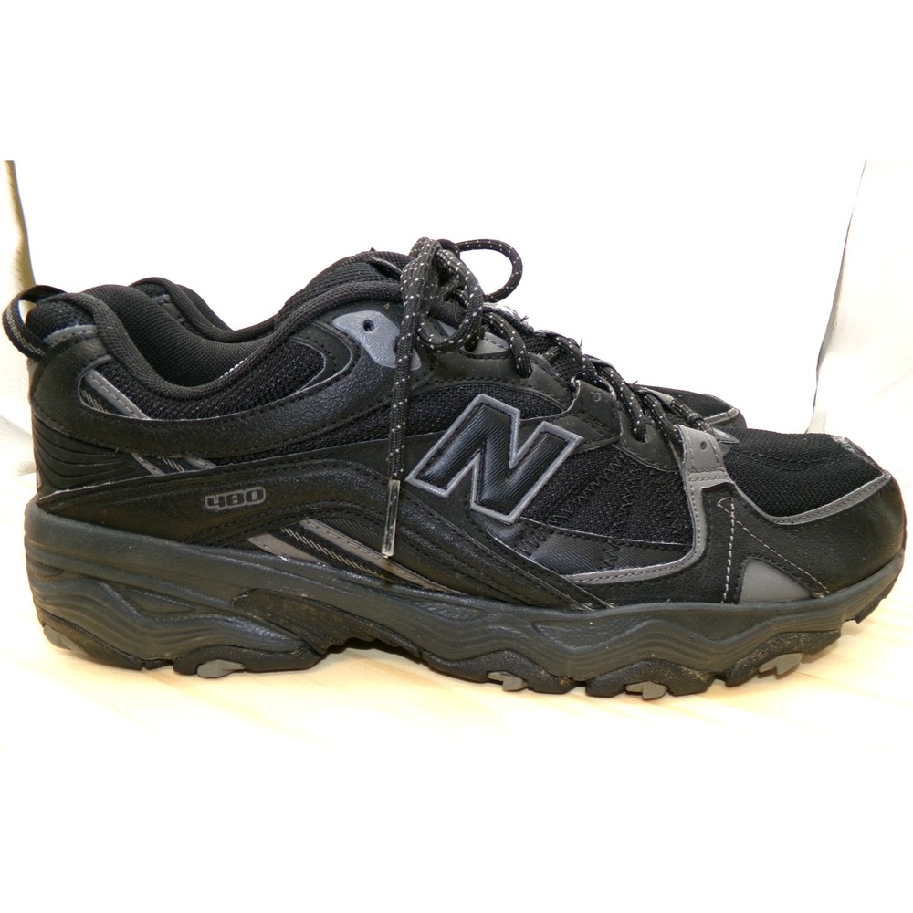 New Balance 480 All Terrain Shoes MT480BK Mens Black Size 12 D Sneakers READ - Picture 4 of 10